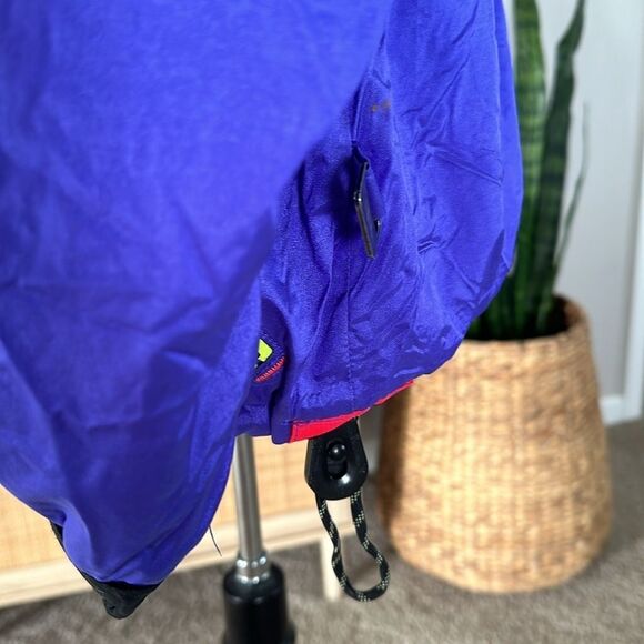 Mountain Goat Colorblock 80s 90s Y2K Ski Snow Jacket 1/4 Zip Neon Retro Pullover - Picture 7 of 9